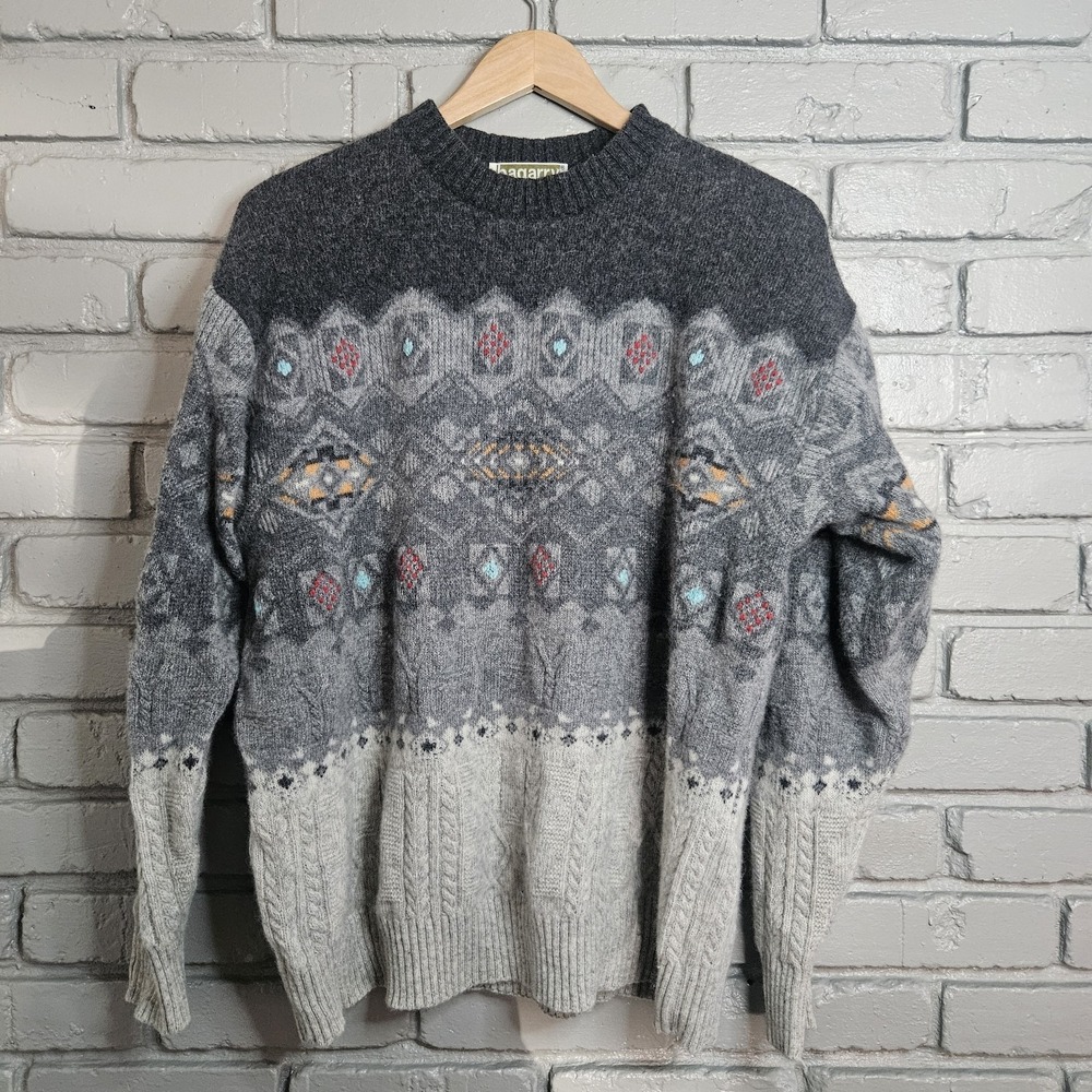Vintage Bagarry Uomo Mens Sweater Large Lambswool Grey